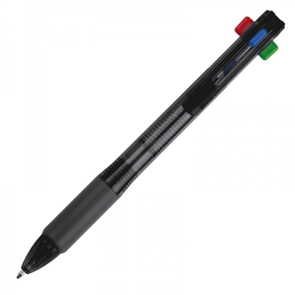 Logo trade promotional giveaways image of: Plastic ballpen 4in1 NEAPEL