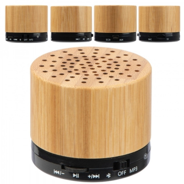 Logotrade promotional item image of: Bamboo bluetooth speaker FLEEDWOOD