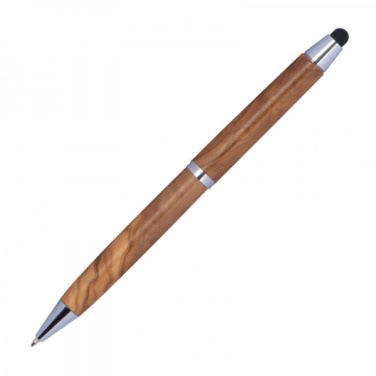 Logo trade corporate gifts picture of: Wooden ballpen with touch function ERFURT