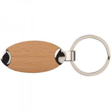 Logo trade promotional giveaway photo of: Wooden keyring BALTRUM