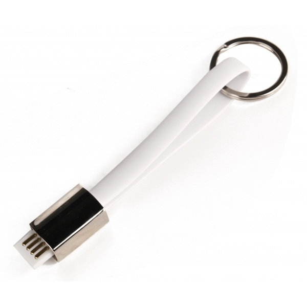 Logotrade promotional gift picture of: Data transfer cable and keyring