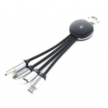 Logo trade promotional product photo of: 3in1 cable with enlighted logo for engraving, RXD-368