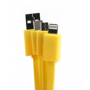 Logo trade promotional merchandise image of: Personalized charging cable 3in1