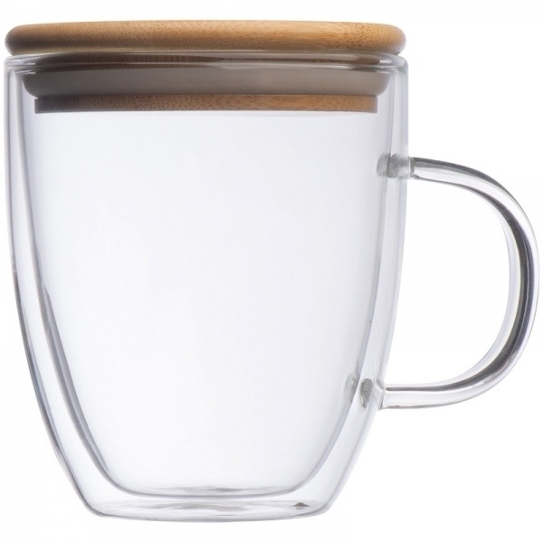 Logotrade advertising product image of: Double-walled glass cup GERTHE 350 ml