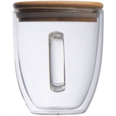 Logo trade promotional gifts picture of: Double-walled glass cup GERTHE 350 ml