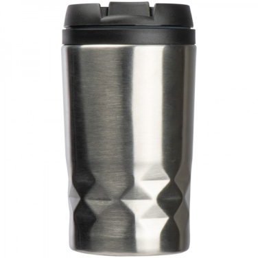 Logo trade promotional products picture of: Stainless steel mug with lid ROMA 250 ml