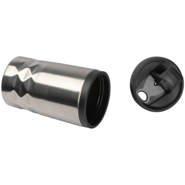 Logo trade promotional gift photo of: Stainless steel mug with lid ROMA 250 ml