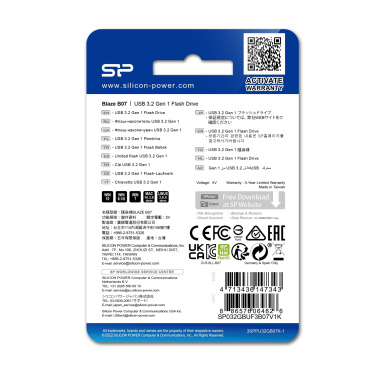 Logotrade promotional merchandise photo of: PENDRIVE SILICON POWER BLAZE - B07 3.2 16GB