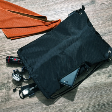 Logotrade corporate gift image of: Drawstring bag NUNAVUT Schwarzwolf