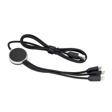 Logo trade promotional gifts picture of: 3in1 long cable with elighted logo for engraving, W201TG