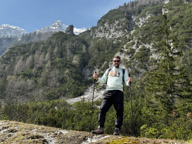 Logo trade promotional gift photo of: Trekking poles DENALI Schwarzwolf