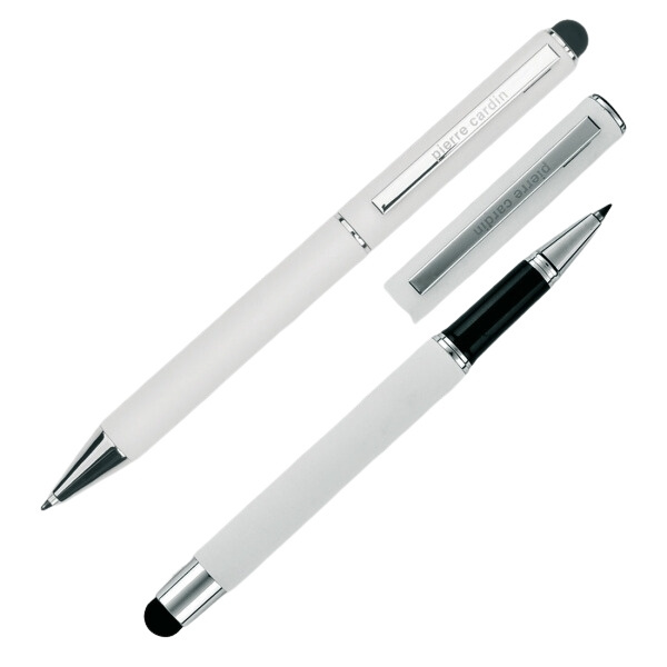 Logo trade advertising products picture of: Writing set ballpoint pen & roller soft touch CLAUDIE