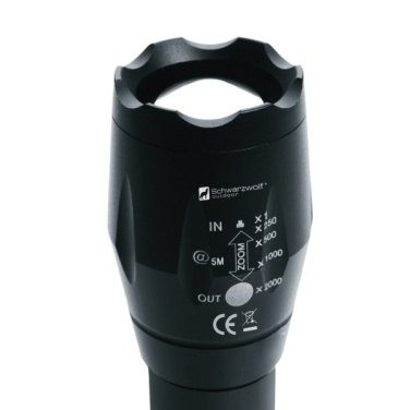 Logotrade corporate gift image of: Flashlight DELGADA Schwarzwolf