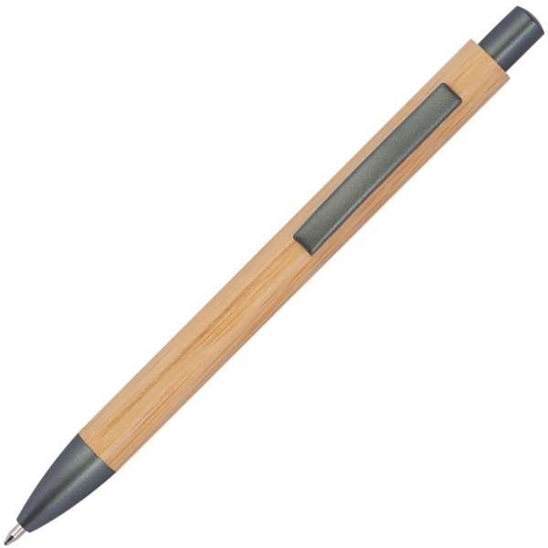 Logo trade promotional merchandise photo of: Bamboo ballpen BERINGEN