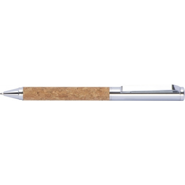 Logotrade promotional merchandise image of: Twist-ballpen metal and cork LILLEHAMMER