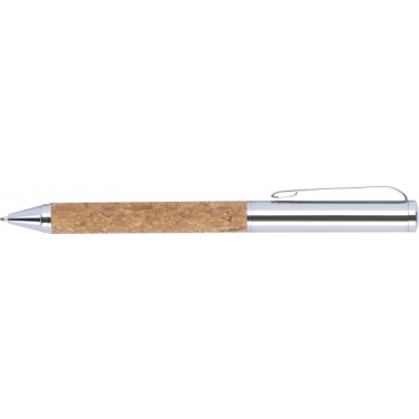 Logo trade business gift photo of: Twist-ballpen metal and cork LILLEHAMMER
