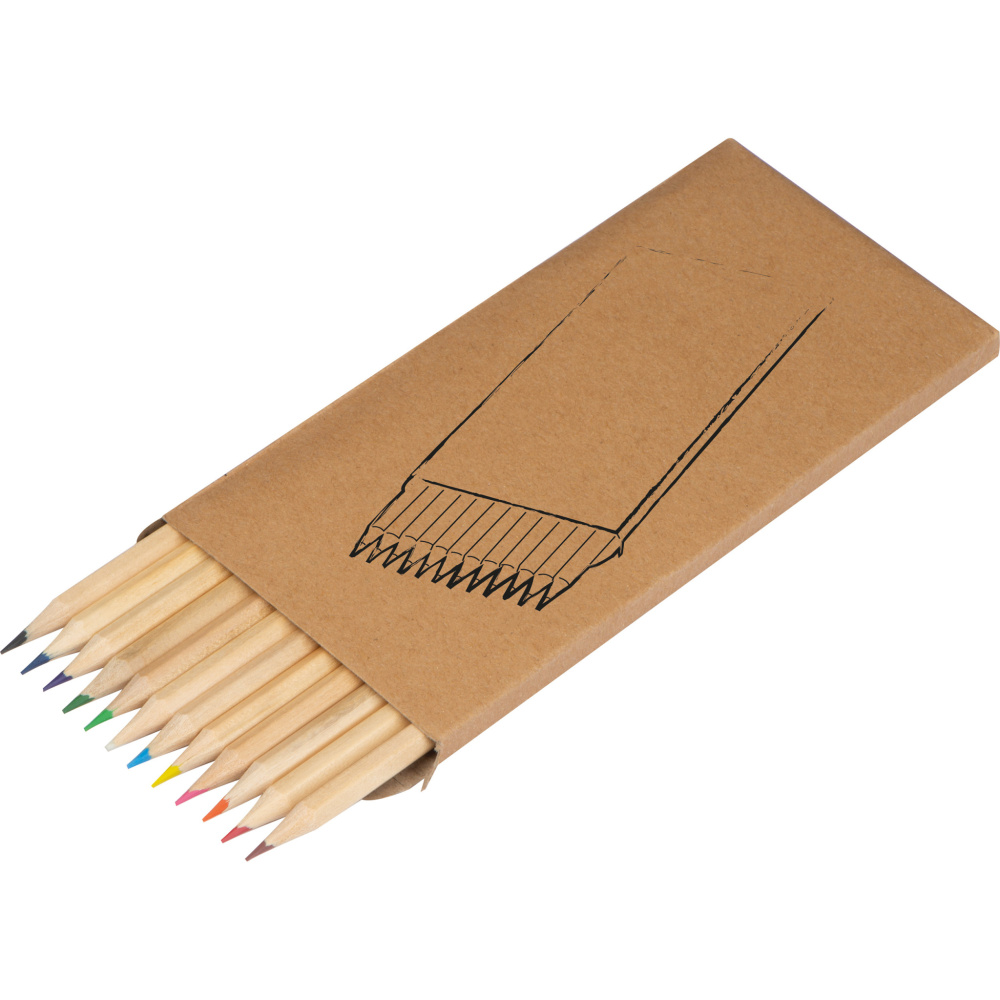 Logo trade promotional giveaway photo of: 12-piece crayon set MENORCA