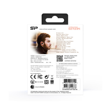 Logotrade advertising product picture of: WIRLESS HEADPHONES BP80 SILICON POWER