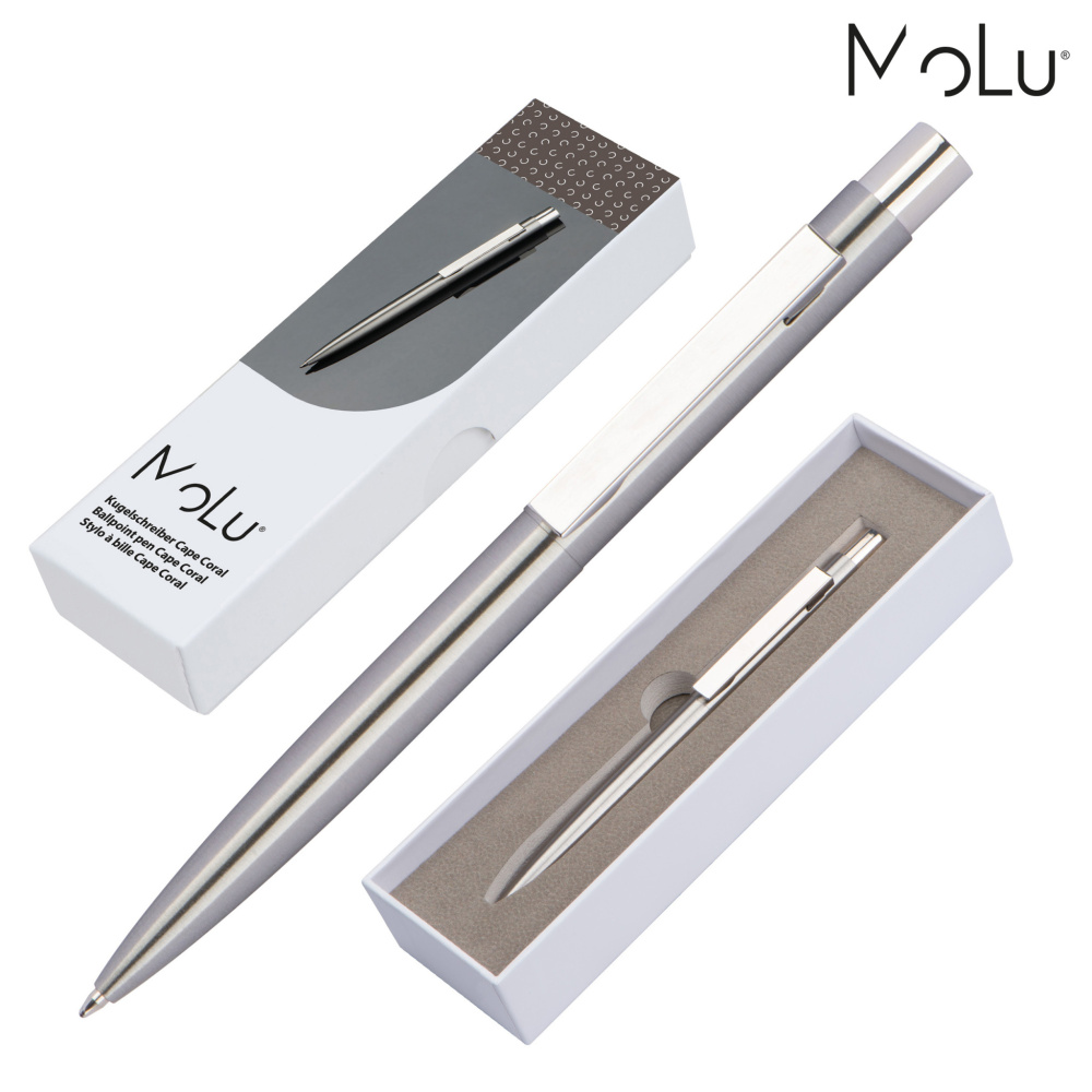 Logotrade promotional giveaway picture of: Stainless steel pen CAPE CORAL MoLu