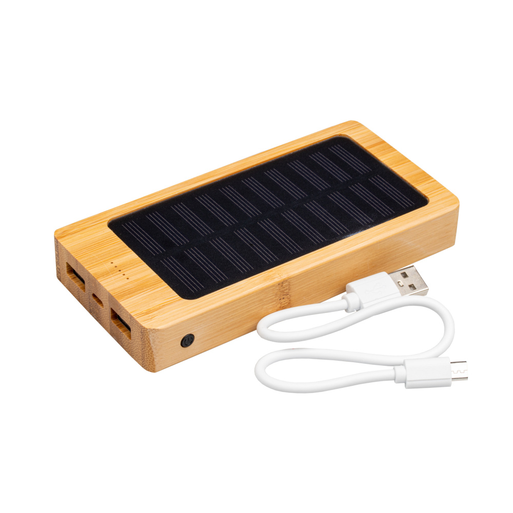 Logo trade promotional item photo of: Bamboo power bank BAKERSFIELD