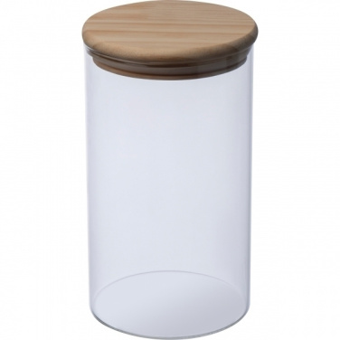 Logo trade advertising products picture of: Borosilicate container ONTARIO 1000 ml