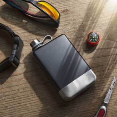 Logotrade promotional merchandise photo of: Hip flask set TAHAT Schwarzwolf