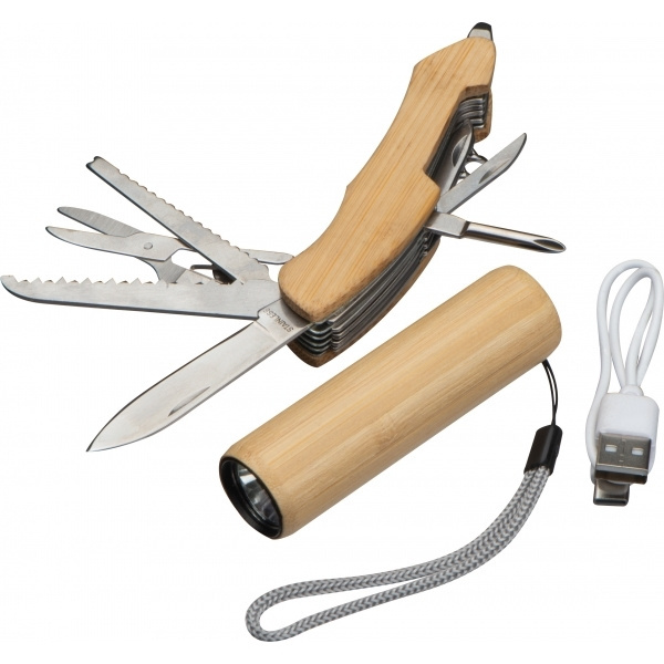 Logo trade promotional gifts picture of: Set Torch and pocket knife OLDHAM