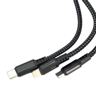 Logotrade promotional item picture of: 3 in 1 cable with elighted logo Pierre Cardin