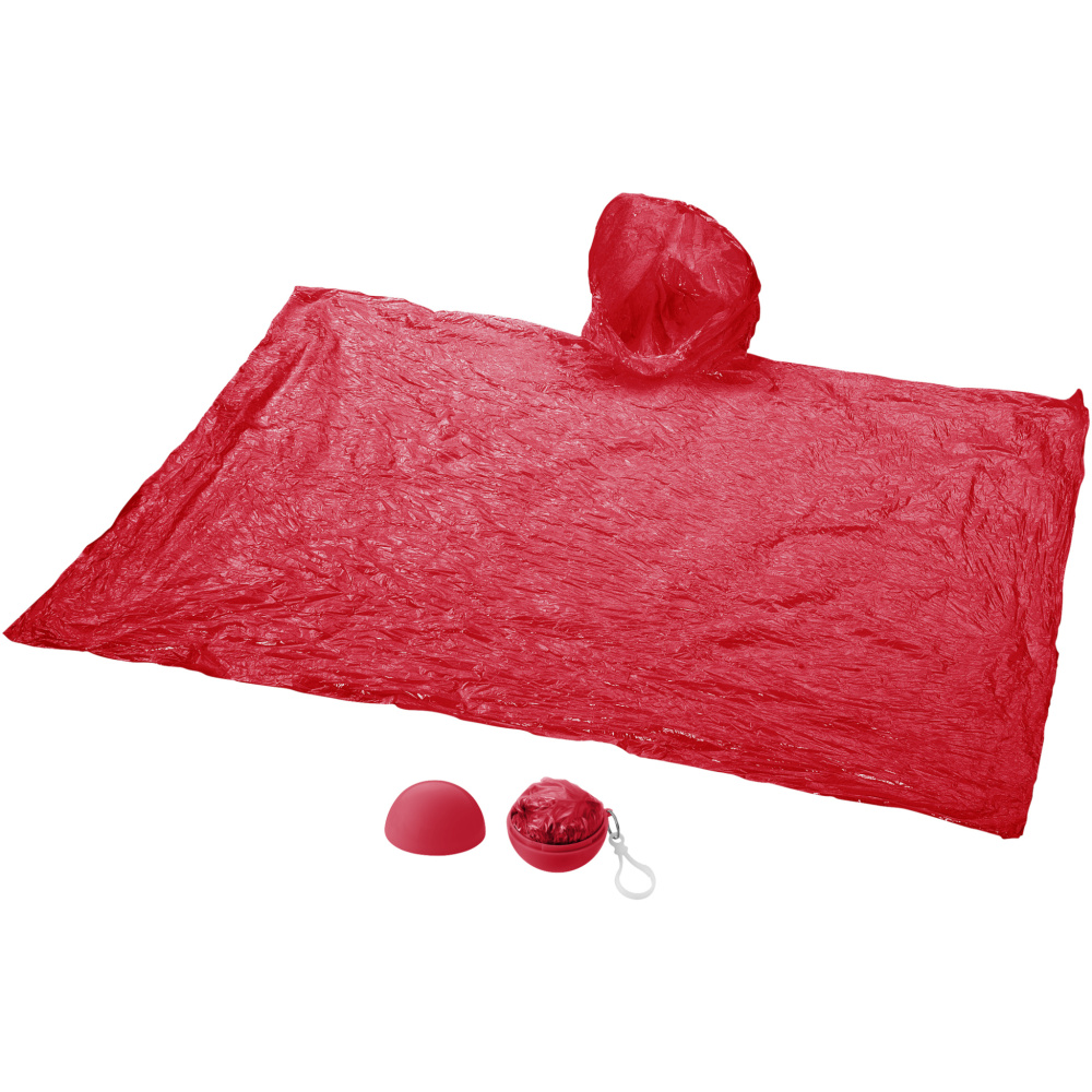 Logo trade business gift photo of: Xina rain poncho in storage ball with keychain
