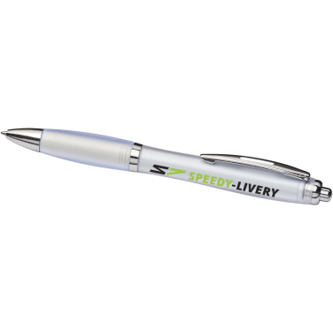 Logotrade advertising products photo of: Curvy ballpoint pen with frosted barrel and grip
