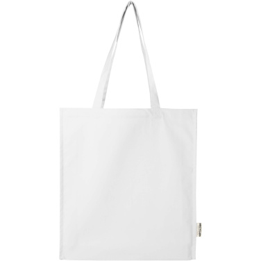 Logo trade promotional giveaways image of: Florida 270 g/m² GRS recycled gusset tote bag 14L