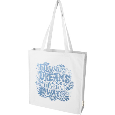 Logo trade promotional gifts picture of: Florida 270 g/m² GRS recycled gusset tote bag 14L