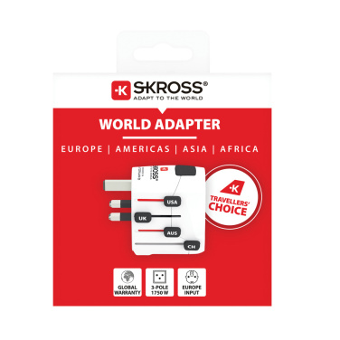 Logo trade promotional items image of: SKROSS Pro 3-Pole World Travel Adapter