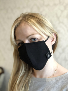 Logotrade promotional giveaways photo of: BLACK-BLACK cotton face mask 140116500
