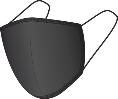 Logo trade advertising products picture of: BLACK-BLACK cotton face mask 140116500