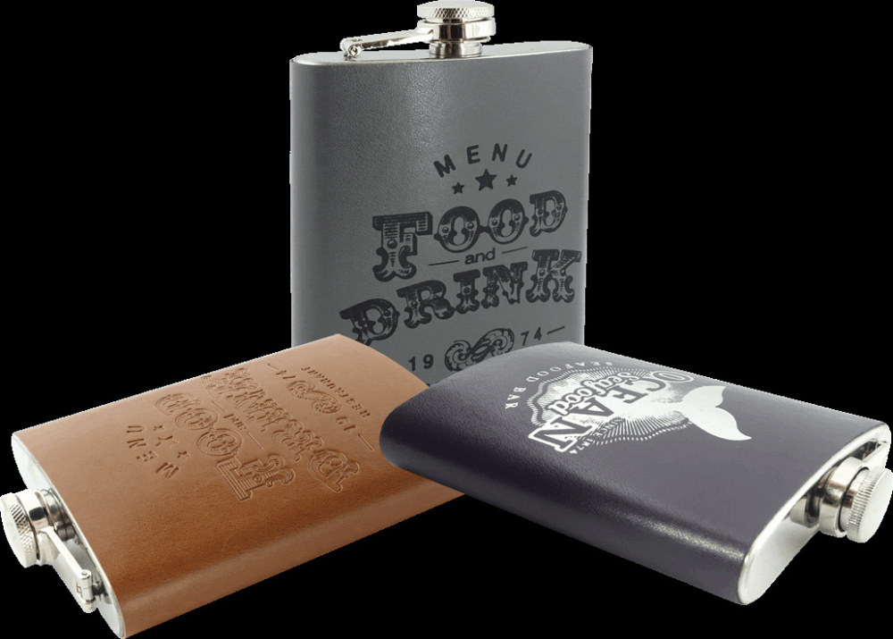 Logo trade promotional giveaways image of: Hip flask 425119