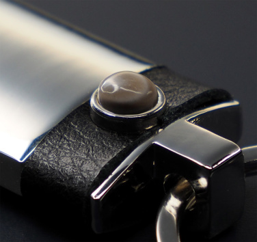 Logo trade corporate gifts image of: Striped Flint Keyring 1292095