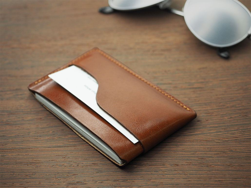 Logo trade promotional items image of: Business card holder 869067