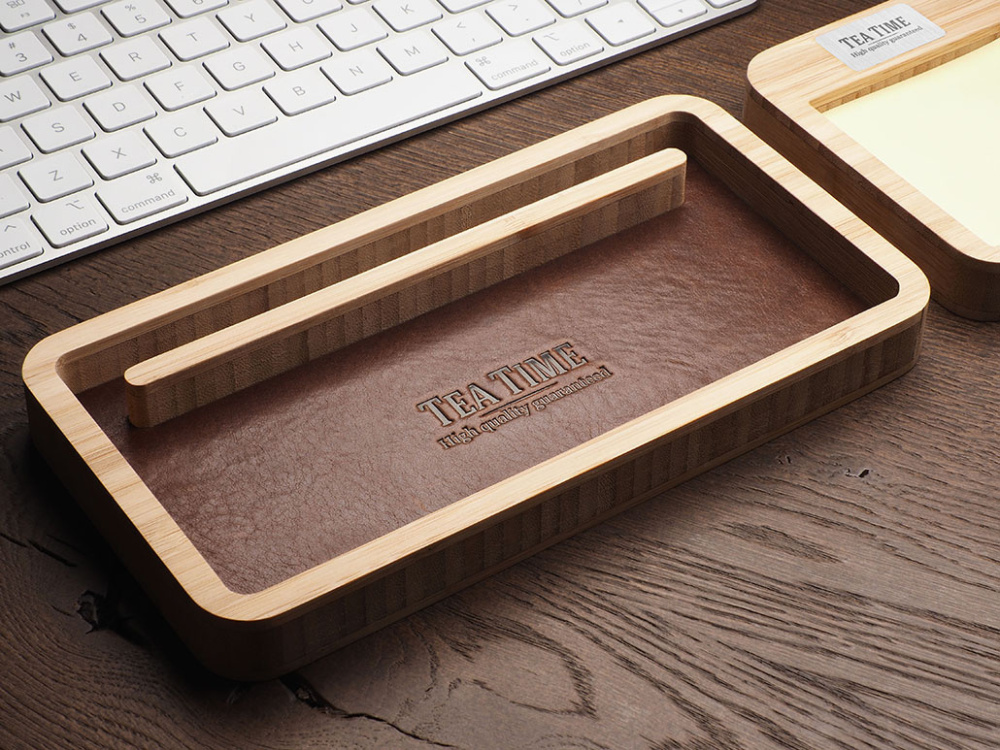 Logotrade promotional item image of: Wooden desk organiser 1852292