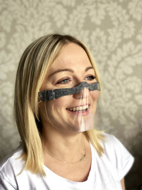 Logo trade promotional items image of: HESTIA clear face shield-mask for mouth and nose 1452162