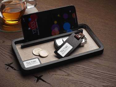 Logo trade promotional giveaways image of: Wooden desk organiser 1818121