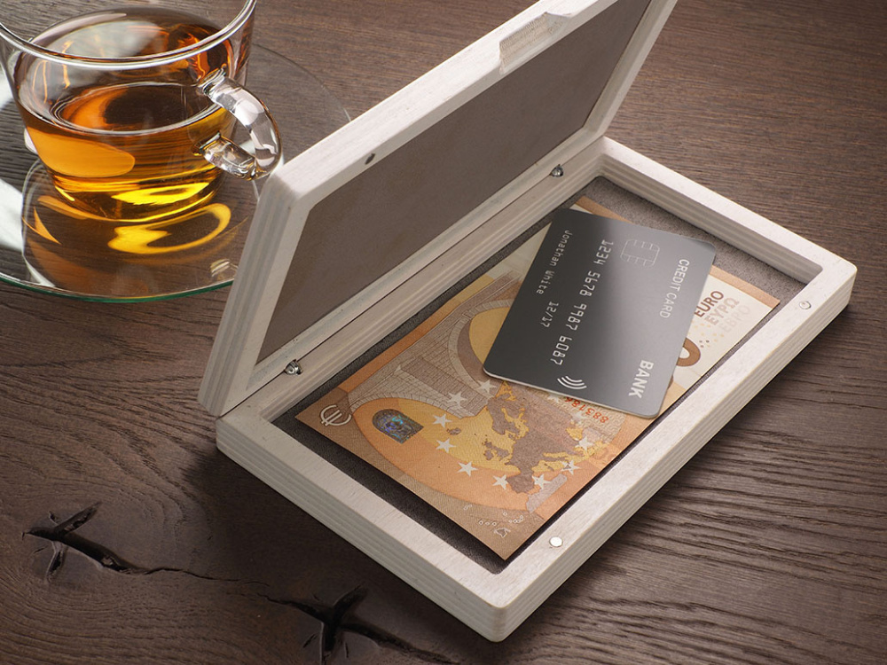 Logo trade promotional product photo of: Wooden bill box 1816121