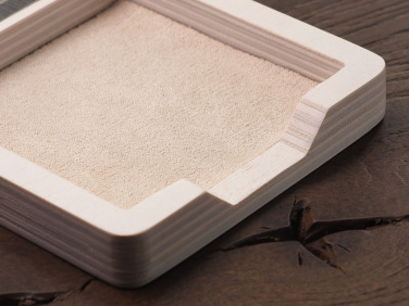 Logo trade promotional merchandise picture of: Wooden memo card box 1832121