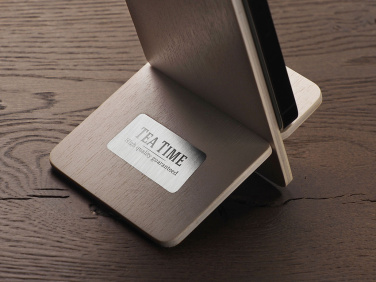 Logo trade promotional gift photo of: Wooden telephone stand 1834121