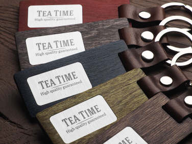 Logo trade promotional items image of: Wooden keyring 1853121