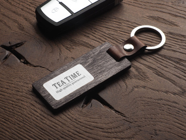 Logo trade promotional items image of: Wooden keyring 1853121