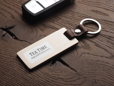 Logotrade promotional item picture of: Wooden keyring 1853121