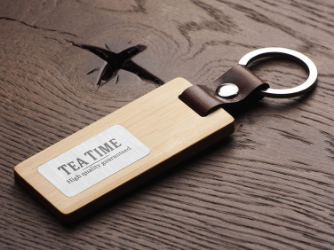Logo trade promotional giveaway photo of: Wooden keyring 1853292