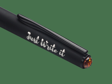 Logo trade advertising products image of: Ball pen with AMBER stone 2070036