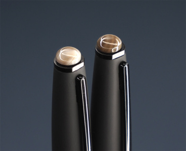 Logo trade corporate gift photo of: Striped Flint Pen set 1284036